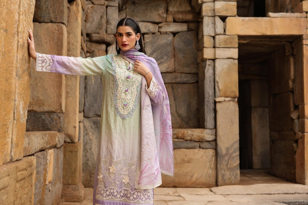 Green Cotton Straight Kurta with Pant and Dupatta